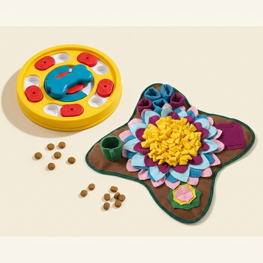 Duo Puzzle + Tapis de Fouille – Réfléchir & Renifler