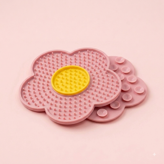 Tapis de Léchage Fleur – Spécial Petits Chiens