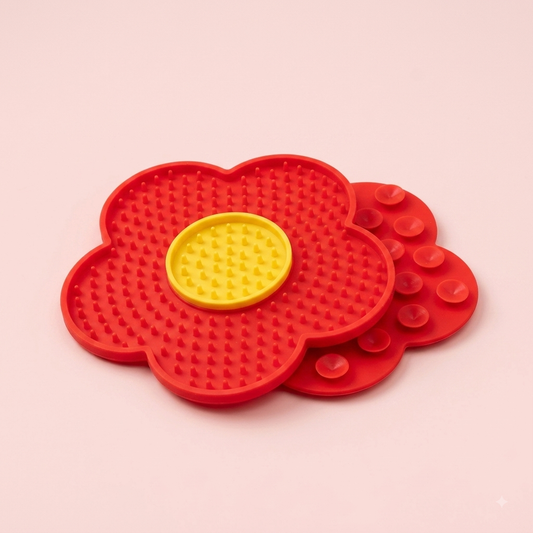Tapis de Léchage Fleur – Spécial Petits Chiens