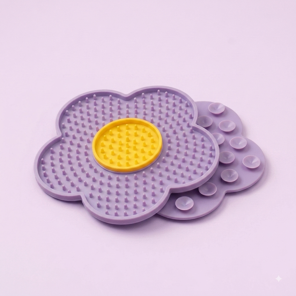 Tapis de Léchage Fleur – Spécial Petits Chiens
